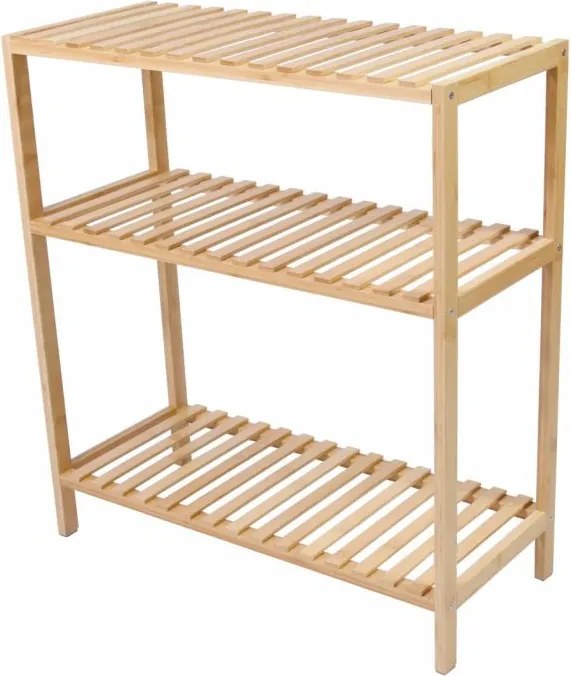 Bambusz polc 3 polc 60 x 26 x 66 cm