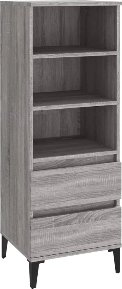 vidaXL szürke sonoma szerelt fa magasszekrény 40 x 36 x 110 cm