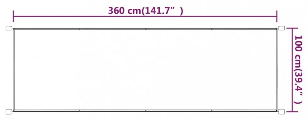 kék oxford-szövet függőleges napellenző 100x360 cm