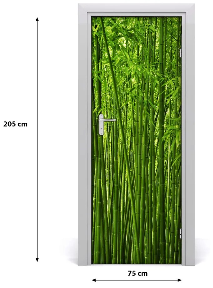 Poszter tapéta ajtóra bambusz erdő 85x205 cm