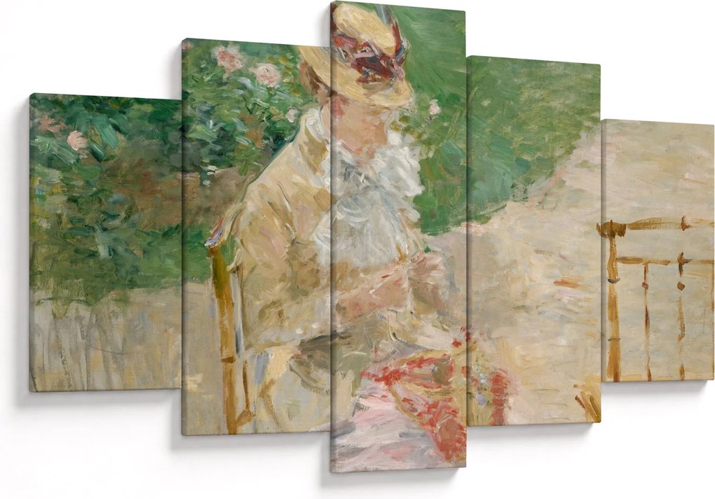 Kép - Berthe Morisot, Young Woman Knitting, reprodukciók (150x105 cm)