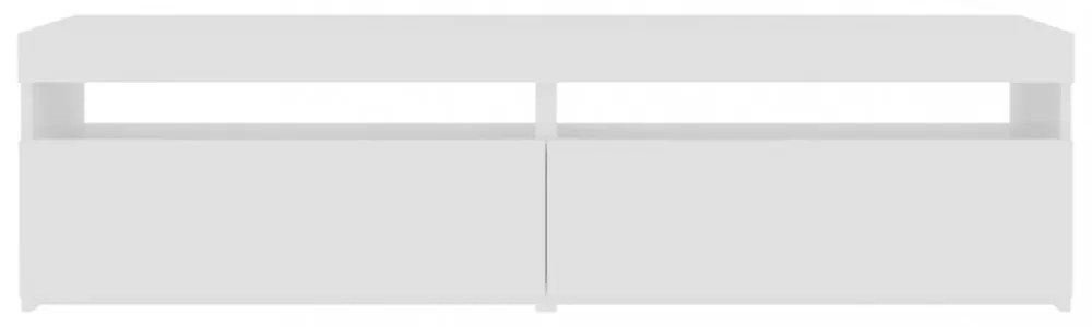 2 db magasfényű fehér TV-szekrény LED-világítással 75x35x40 cm