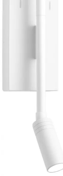 LED fali lámpatest TORCH, 6W/230V + 3W LED, fehér