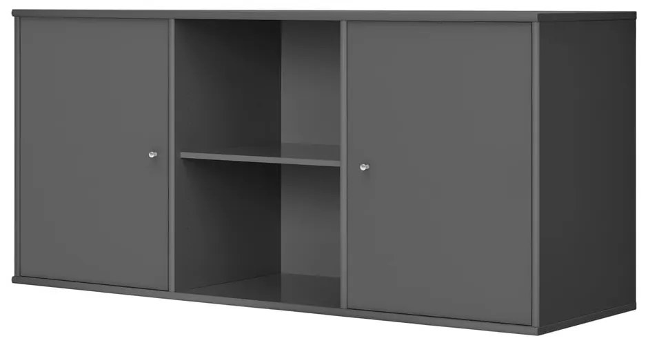 Antracitszürke alacsony függő komód 133x61 cm Mistral – Hammel Furniture