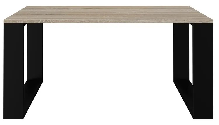 Odell MIX Salon Loft modern dohányzóasztal, 90x50x58 cm, sonoma-fekete