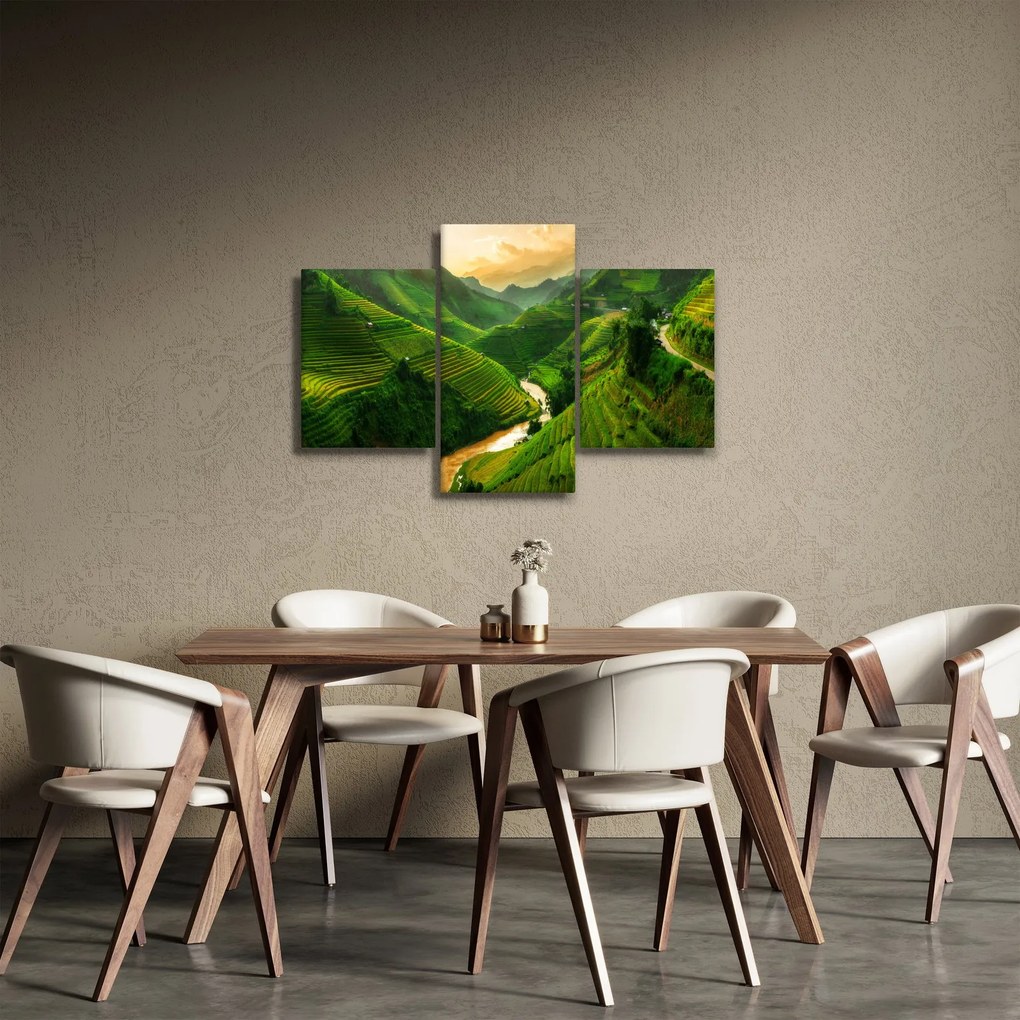 Kép - Mu Cang Chai rizsteraszok (90x60 cm)