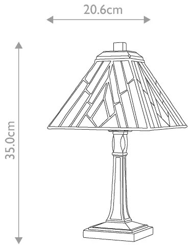 Elstead TF-ALDERLEY-TL-M - Tiffany ALDERLEY asztali lámpa 1xE14/40W/230V 35 cm