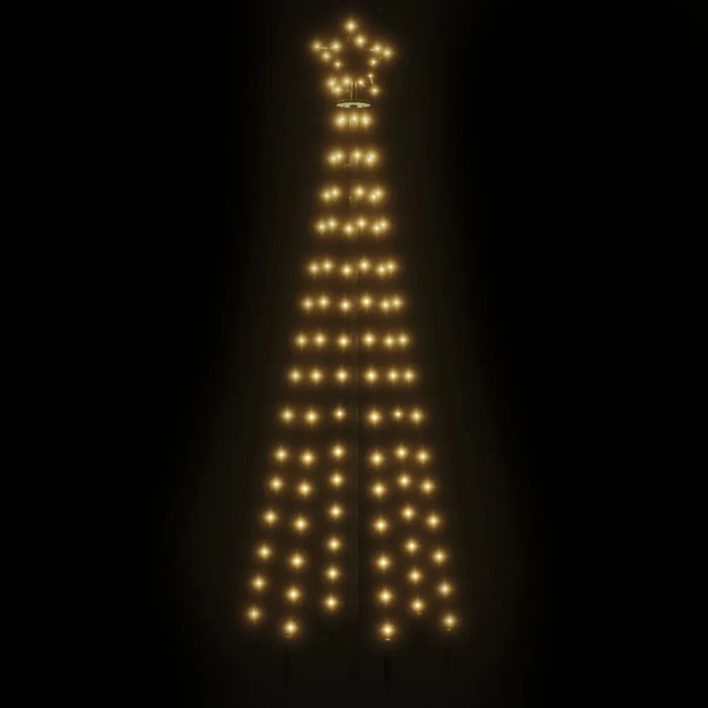 meleg fehér fényű karácsonyfa tüskével 108 LED-del 180 cm
