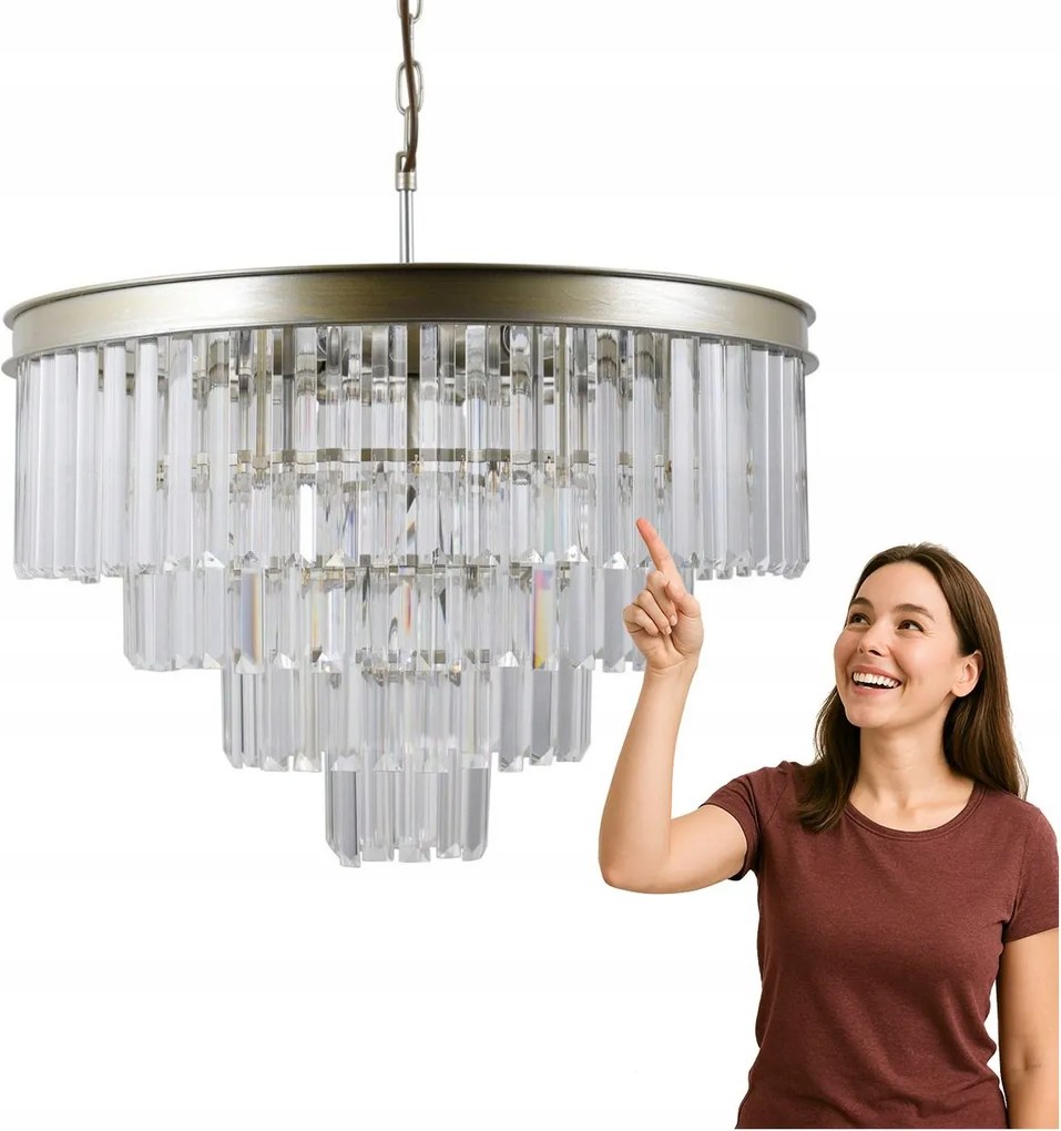 Verdes függőlámpa PND-44372-8-CHMP-GLD Italux