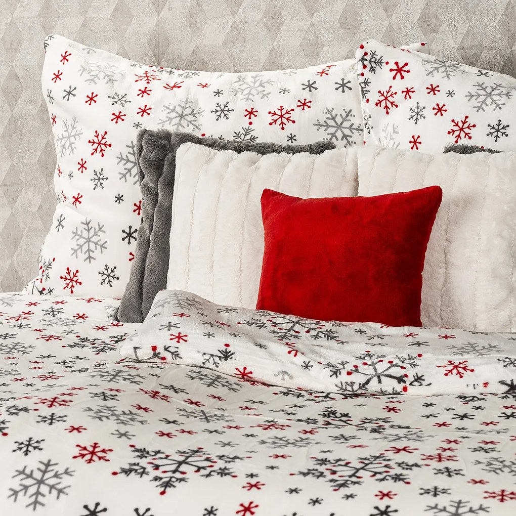 4Home Snowflakes mikroflanel ágyneműhuzat, 140 x 200 cm, 70 x 90 cm