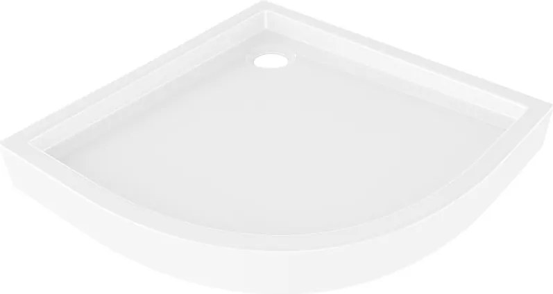 Mexen Flow+ félköríves zuhanytálca 90 x 90 cm, fehér fényes - 46Q109090H