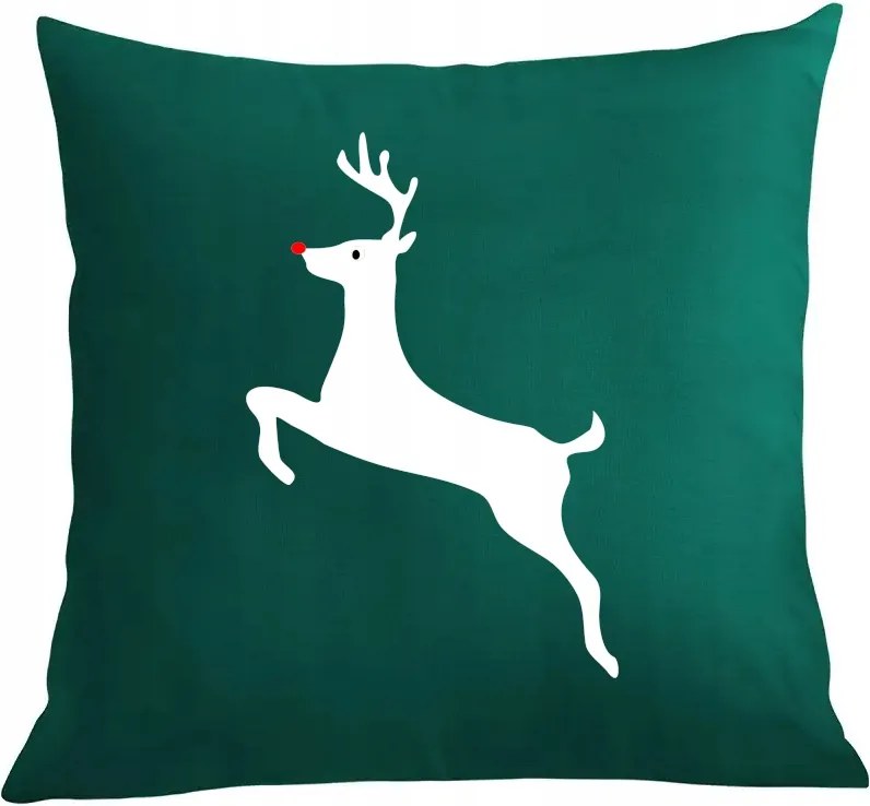 Párna párnahuzat Karácsonyi ugráló Rudolf Mikulás segítő