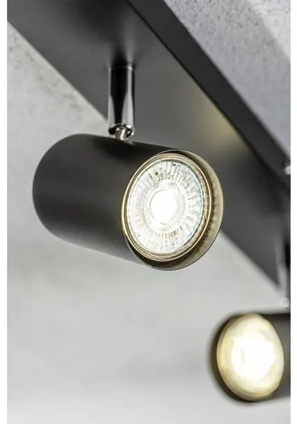 Lámpa Mennyezeti lámpatest VENETO, IP20, max. 20W, 5 x GU10, kör, fekete