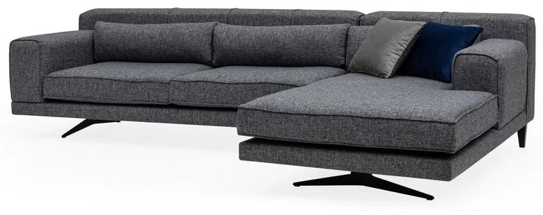 Jivago sötétszürke sarokkanapé, jobb oldali - Artie