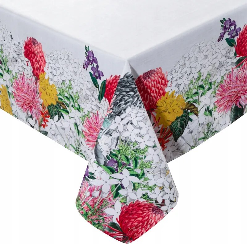 Abrosz Summer 140x180 fehér színes Virágok