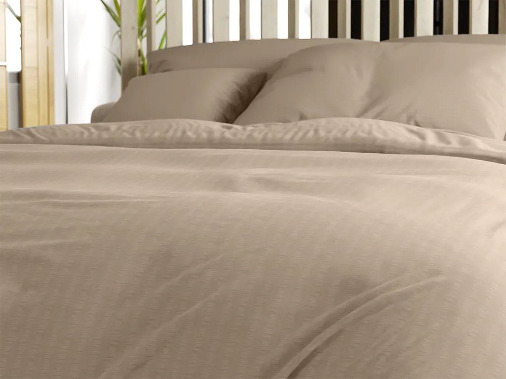 DENYX világosbarna krepp ágyneműhuzat Ágyneműhuzat mérete: 70 x 90 cm | 140 x 200 cm