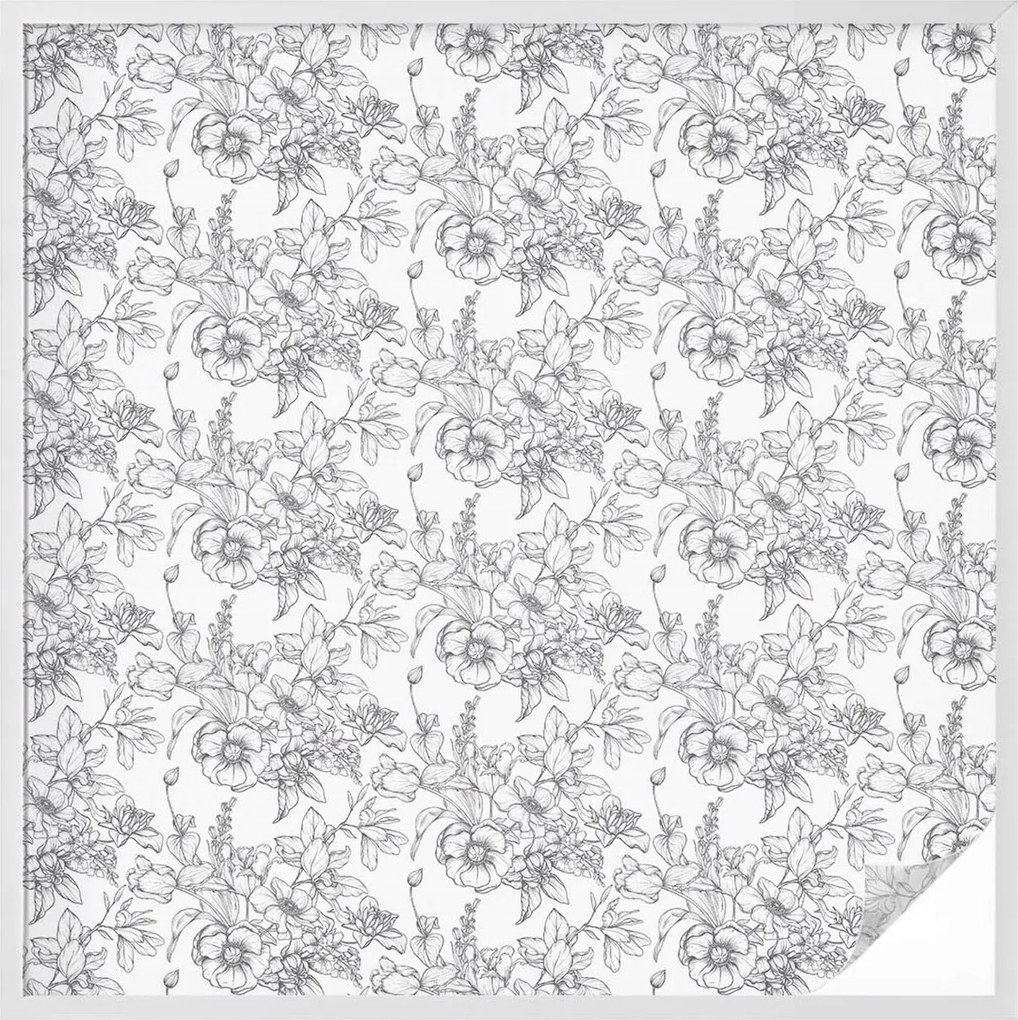 Ablakfólia Szélvédő Adatvédelem Virágos elegancia 100x100