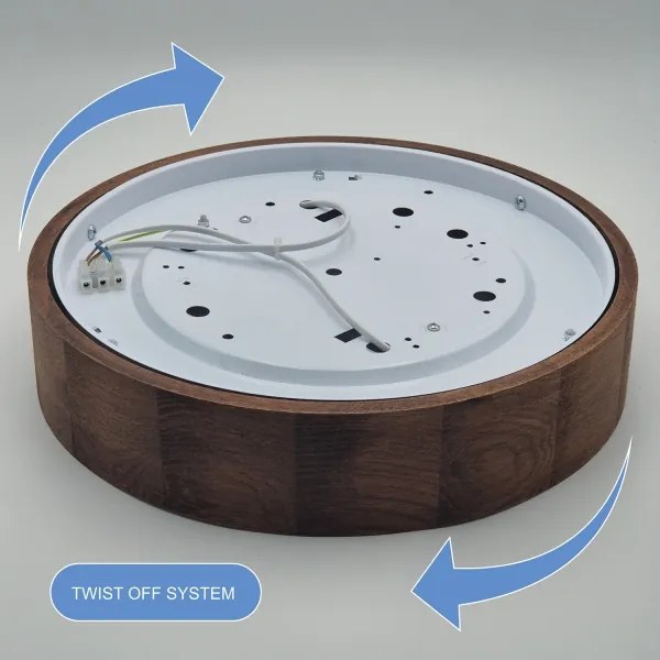 Brilagi - LED mennyezeti lámpa CARVALHO 2xE27/60W/230V tölgy-cseresznye, Ø37 cm