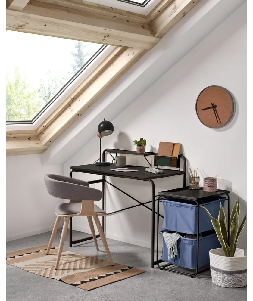 Foreman fekete íróasztal - Kave Home