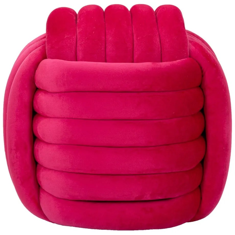 Rózsaszín bársony puff Softy – Mauro Ferretti