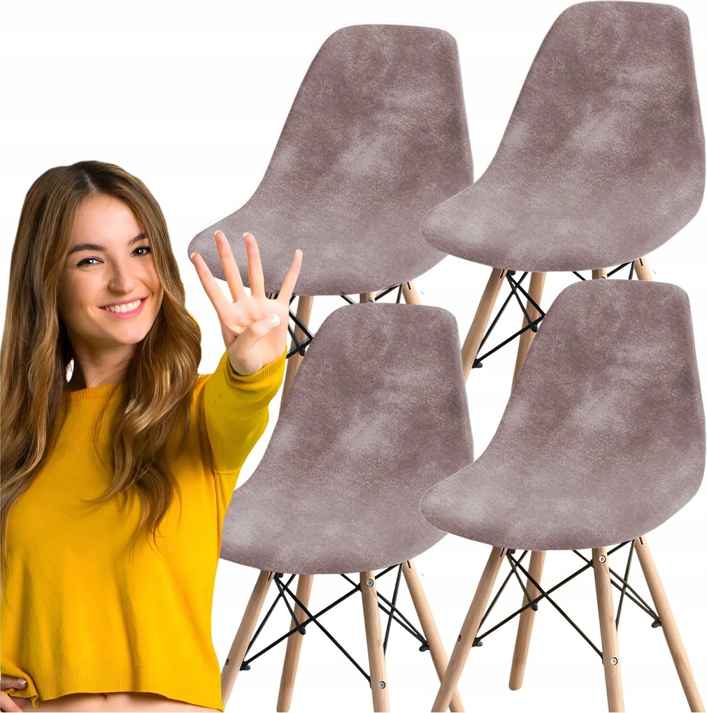 Szett: 4x velúr székhuzat skandináv rugalmas velúr