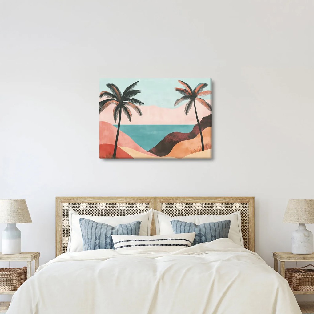 Kép - Pálmafák a tengernél (70x50 cm)