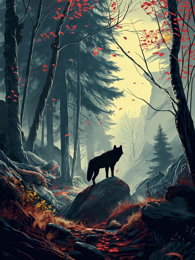 Poszter 75x100cm Erdei visszhangok