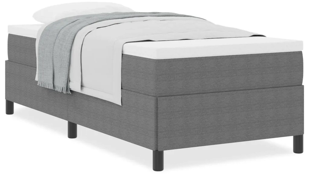 vidaXL Ágykeret Világosszürke 80 x 200 cm Bársony anyag