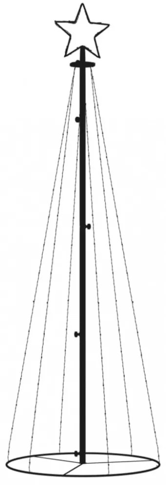 kúp alakú karácsonyfa 108 meleg fehér LED-del 70 x 180 cm