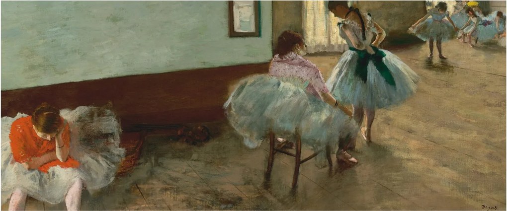 Kép - Edgar Degas, The Dance Lesson, reprodukciók (120x50 cm)