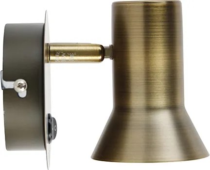 Okos bronz fali spotlámpa forgatható és dönthető kapcsolóval, Wi-Fi GU10 50mm - Karin 1