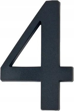 4-ES Szám Fekete Házszám Ajtó Fal 19CM