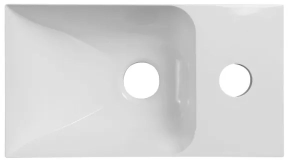 Sapho - Függesztett mosdó PICCOLINO 30x17 cm jobb oldali/öntött márvány/fehér