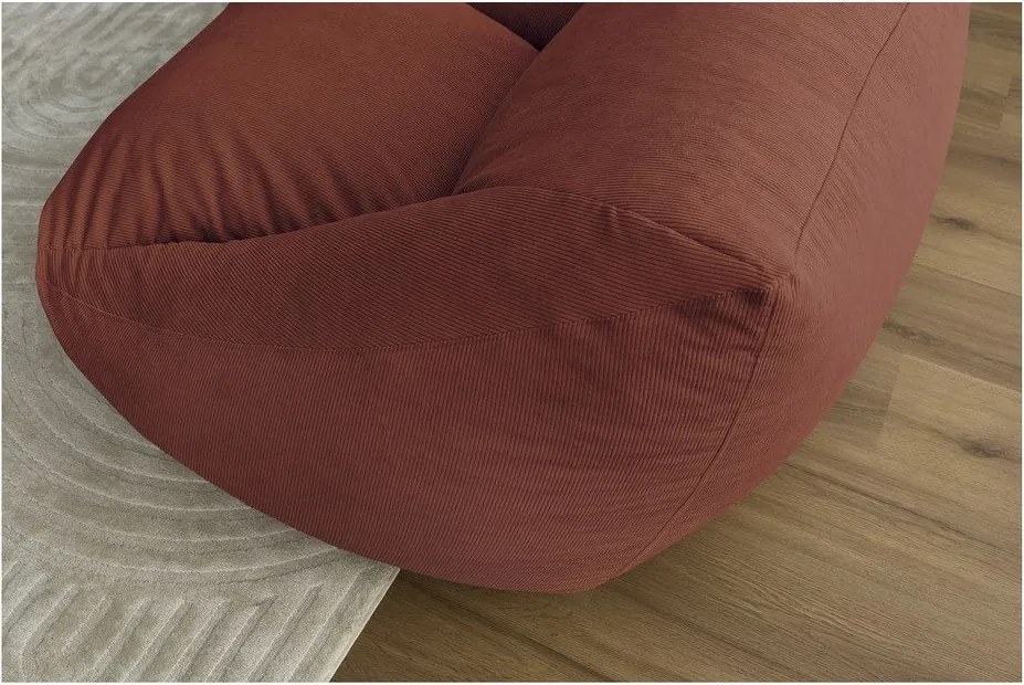 Narancssárga kordbársony babzsákfotel Lilibet – Bobochic Paris