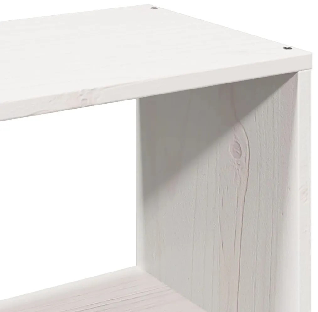 fehér tömör fa könyvespolcos ágy matrac nélkül 90 x 200 cm