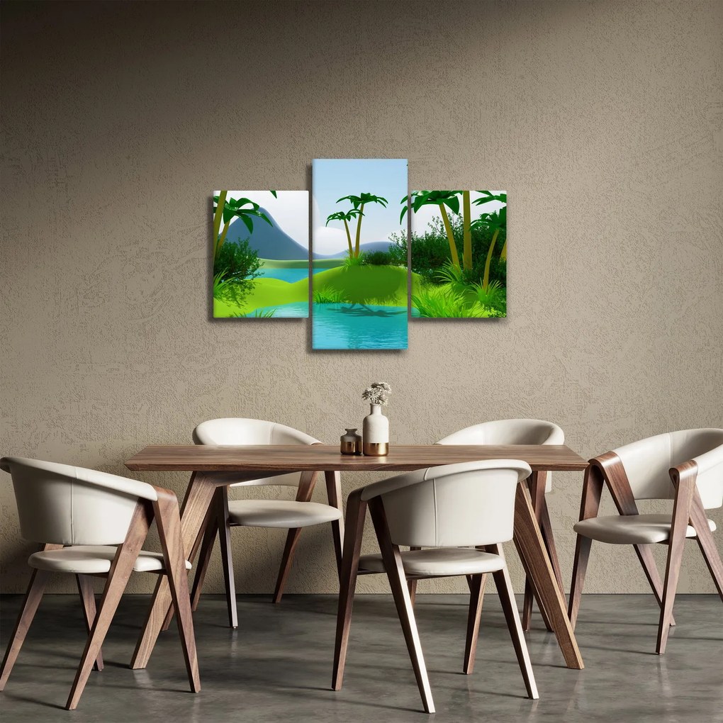Kép - tavak dzsungelben (90x60 cm)