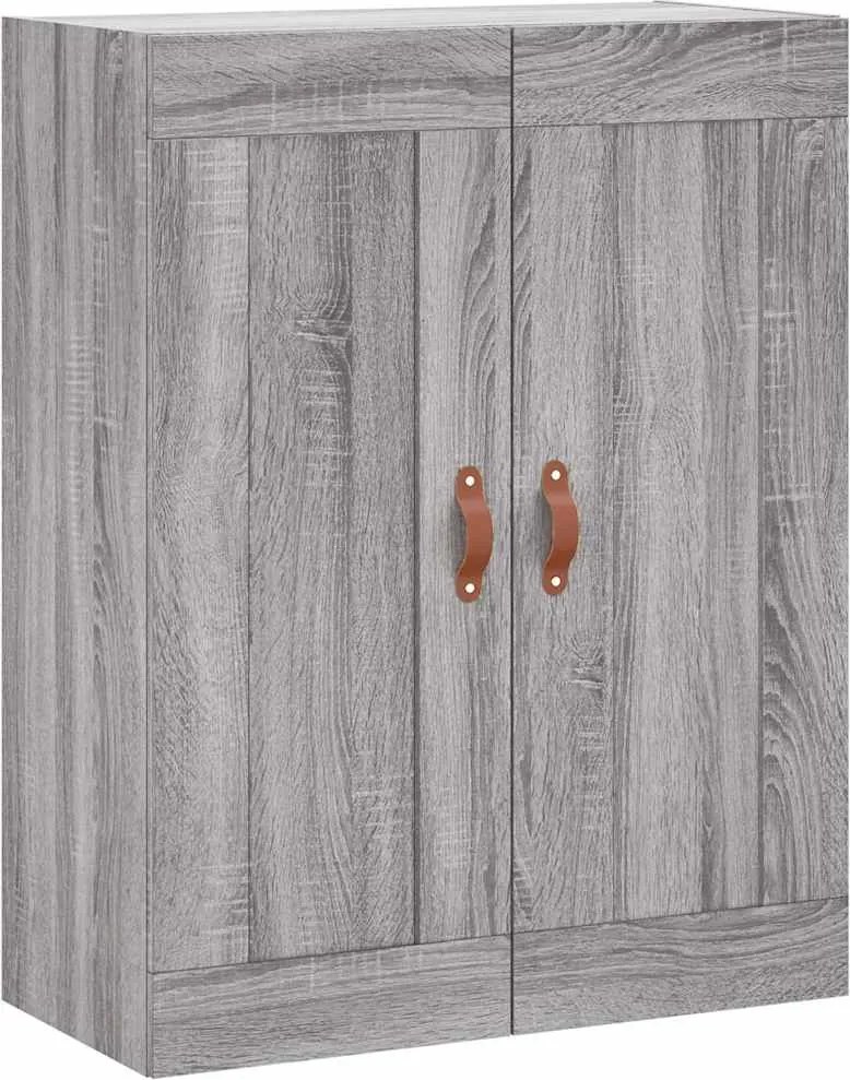 vidaXL szürke sonoma szerelt fa fali szekrény 69,5 x 34 x 90 cm