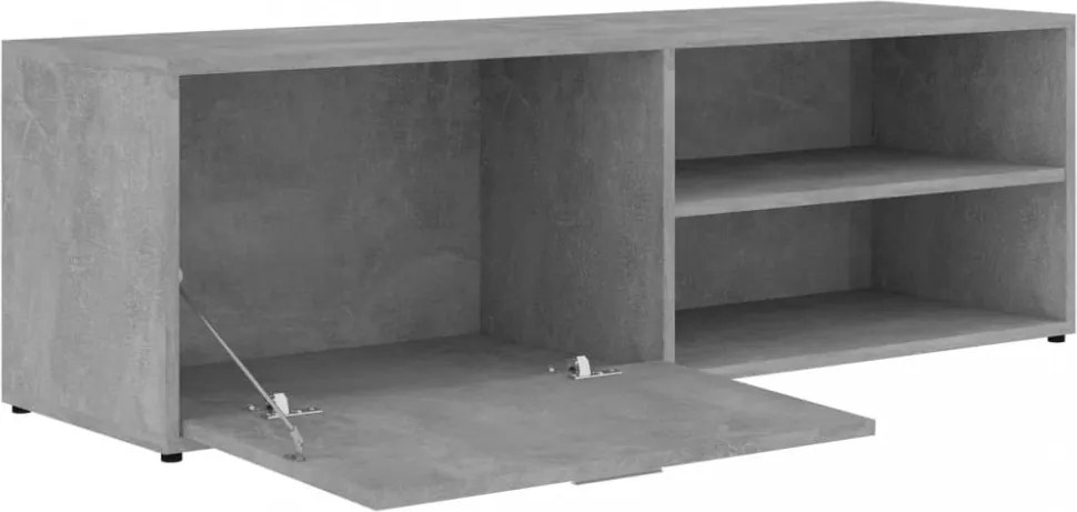 betonszürke szerelt fa TV-szekrény 120 x 34 x 37 cm