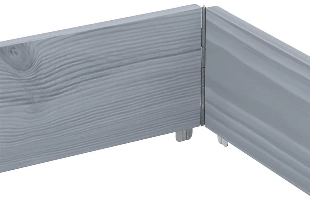 szürke tömör fenyőfa kerti növénytartó 150 x 100 cm