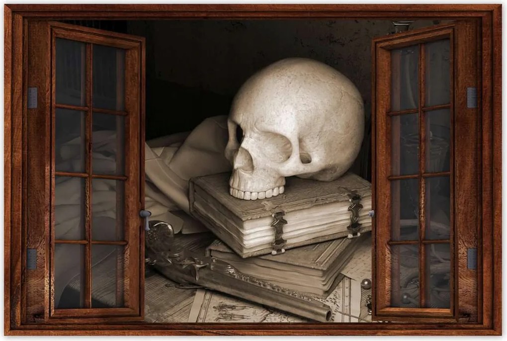 Poszterek 60x40 Koponya Varázspisztoly