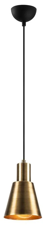 Fekete-aranyszínű függőlámpa ø 14 cm Kem – Opviq lights