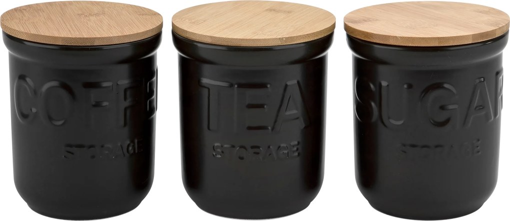 Kpl. 3 tartályos matt fekete