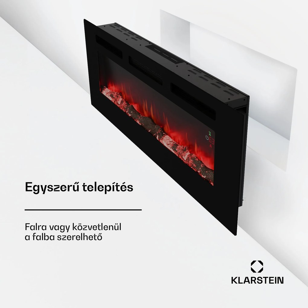 Galeras Smart Intelligens elektromos kandalló, 2 hőmérséklet beállítás, 16 - 30°, LED lángillúzió, IOT csatlakozási lehetőség