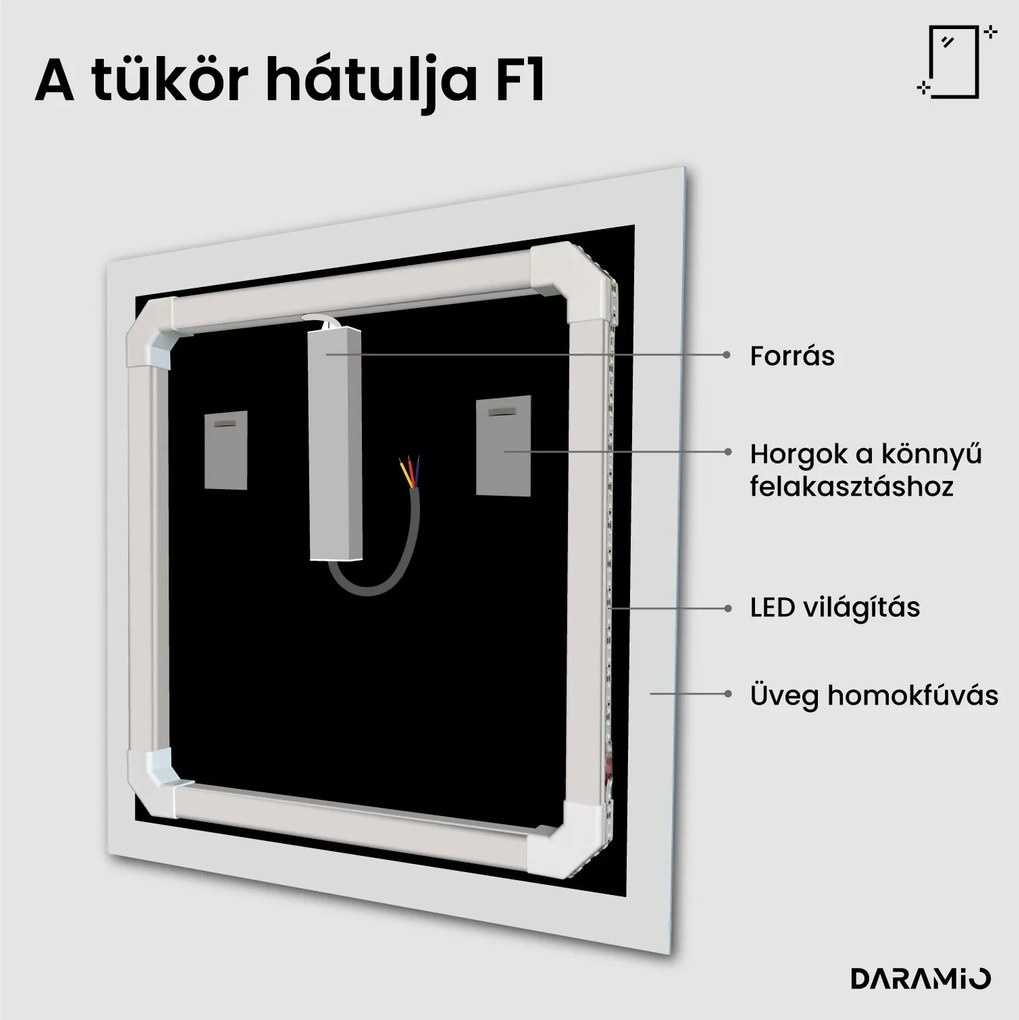 Tükör LED világítással F1