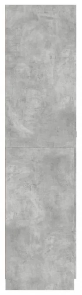 betonszürke szerelt fa ruhásszekrény 90 x 52 x 200 cm