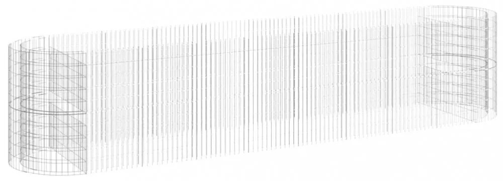 horganyzott vas gabion magaságyás 500x100x100 cm