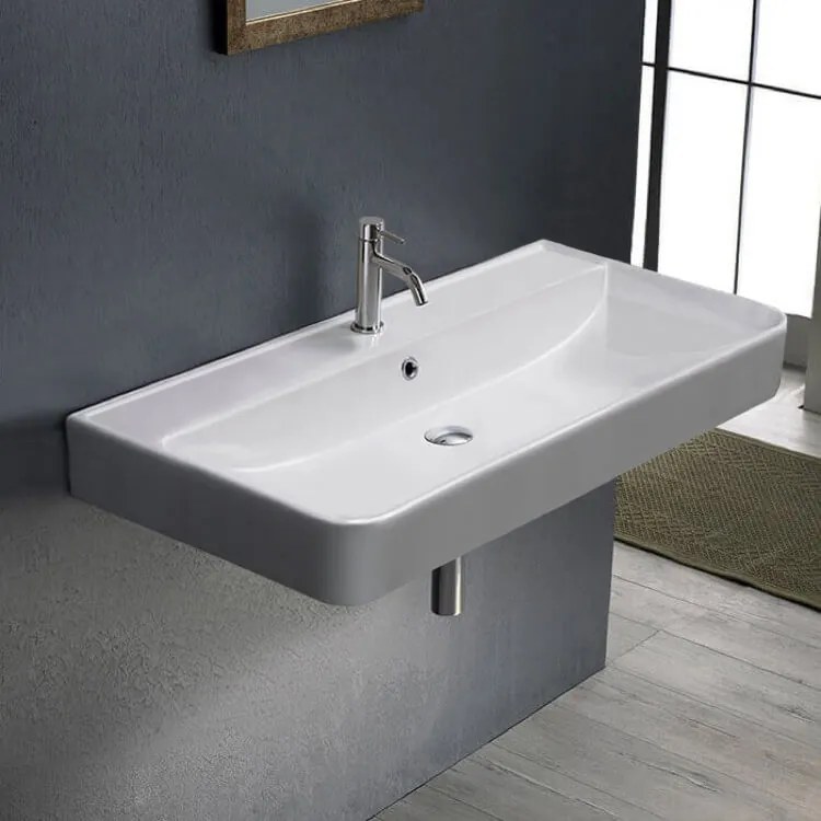 CeraStyle HERA - PULTRA ültethető - Top Counter - porcelán mosdó - MATT FEHÉR - 80 x 48 cm