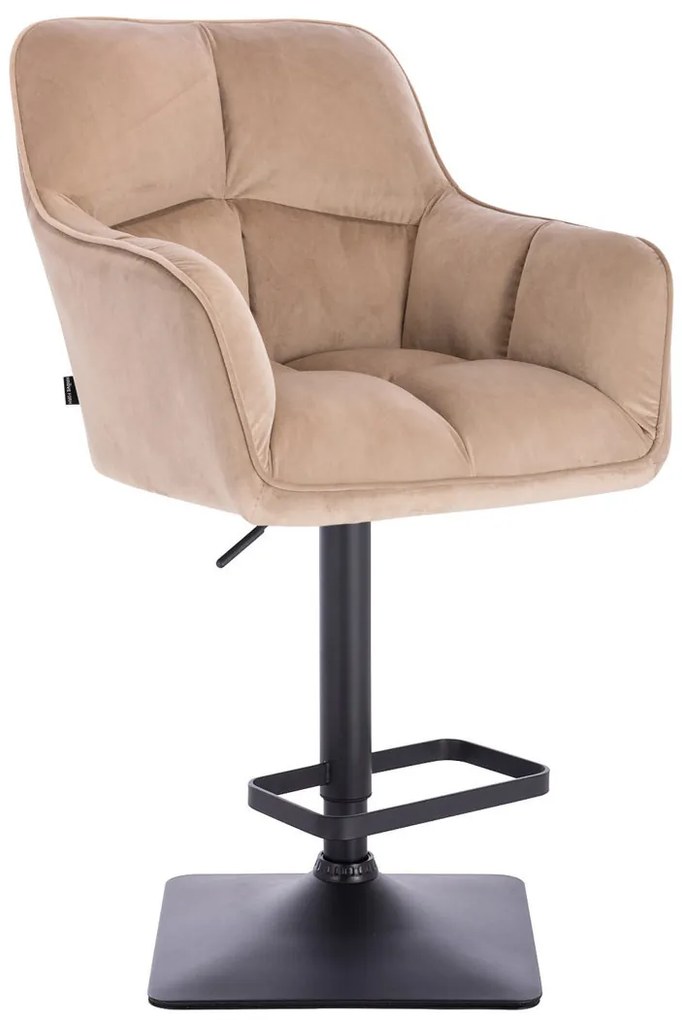 HR550KW Latte modern velúr szék fekete lábbal
