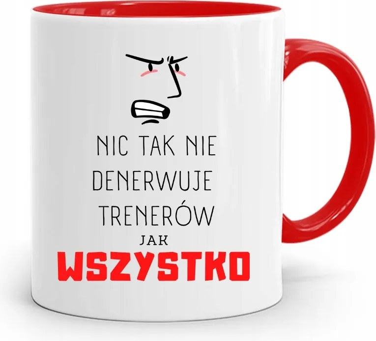 Edzőnőnek Edzőterem Bögre Piros, fényképes nyomott mintával