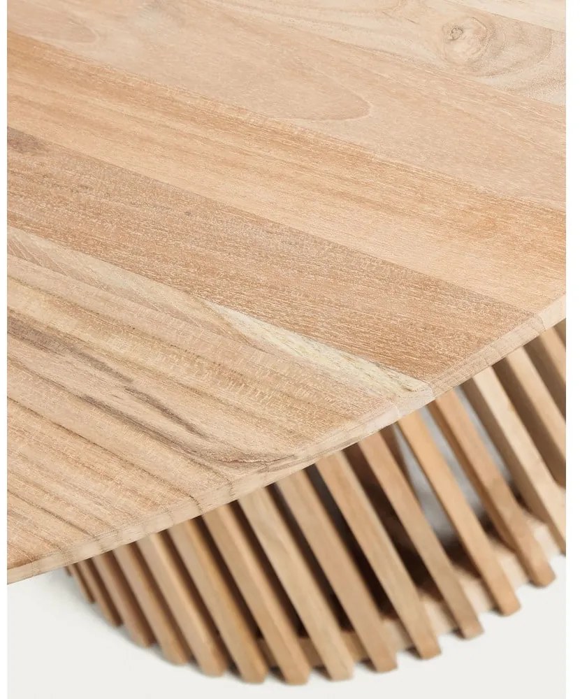 Natúr színű teakfa kerek étkezőasztal ø 90 cm Jeanette – Kave Home